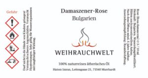 Damaszener-Rose Bulgarien Label