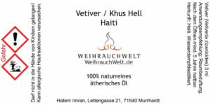 Vetiver-Hell-Flaschenlabel