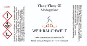 Ylang Ylang aus Madagaskar Aetherisches Oel Label