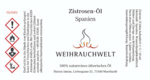 Zistrosen-Öl Spanien Label